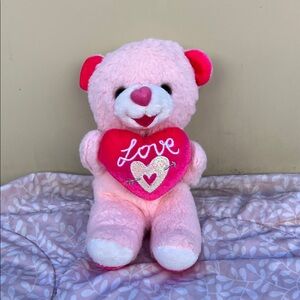 #84 Pink valentine’s day Teddy Bear with Heart